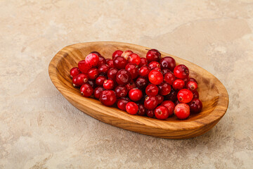Sweet and tasty cranberry in the bowl