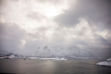 Winter in Lofoten Islands, Northern Norway