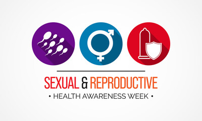 Vector illustration on the theme of Sexual and Reproductive health awareness week observed each year in February Highlighting Sexuality and sexual health are vital to wellbeing throughout our lives.