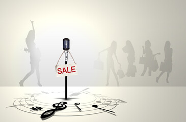 3d rendering music stage background and space