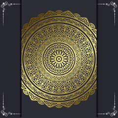 Mandala template with elegant, classic elements. Great for invitation, flyer, menu, brochure, background Premium Vector