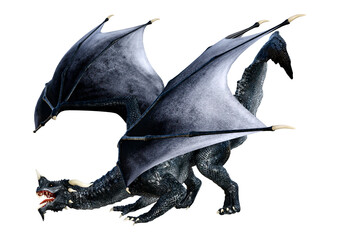 Fototapeta premium 3D Rendering Fairy Tale Dragon on White