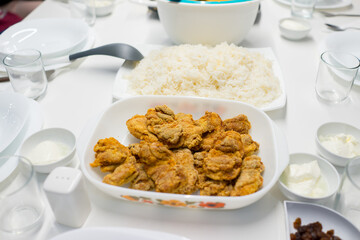 Different varieties of ingredients for making lunch