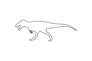 Tyrannosaurus Rex. silhouette. vector illustration