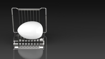 egg slicer and egg black background one left front 3D Render