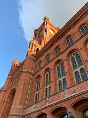 The Berlin red town hall. Berliner Rotes Rathaus.