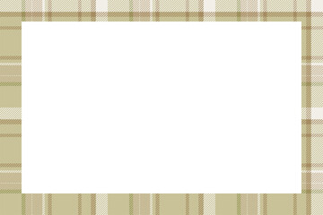 Vintage frame vector. Scottish border pattern retro style. Tartan plaid ornament.