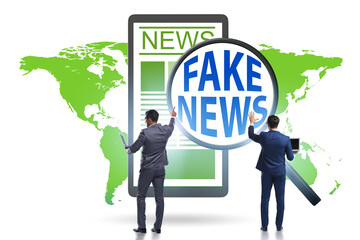 Fake news concept in information manipulation concept