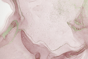 Light pink watercolor background. Artwork ink texture.