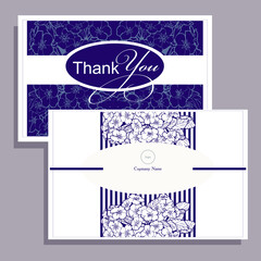 Background business card design, company name illustration, thank you, Basic CMYK