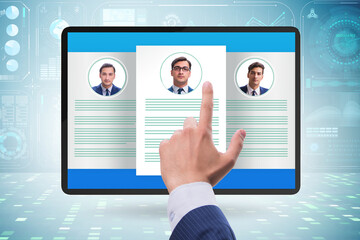 Recruitment and employment concept with cv