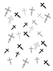 Mix cross design pattern print 