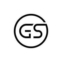 Initial Circle GS Letter Logo Creative Typography Vector Template. Creative Letter GS logo Design