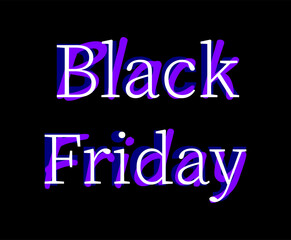 Vector Black Friday in mass fonts sytle