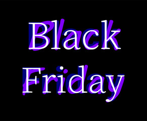 Obraz premium Vector Black Friday in mass fonts sytle