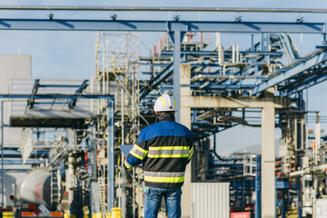 Industry Safety Specialist Inspecting an Industrial Electrical Installation