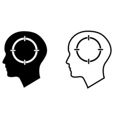 Target icons vector set. aim illustration sign collection. lead symbol.