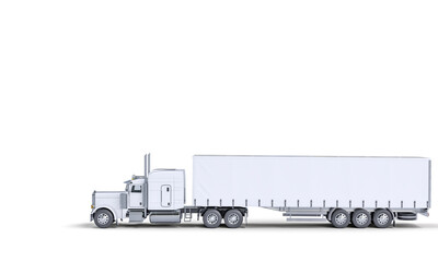 Obraz na płótnie Canvas white truck for transportation. logistics and transportation concept.