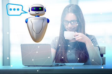 Concept of chat bot in modern business communication