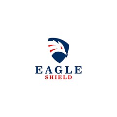 Strong Eagle Shield Logo Design Vector