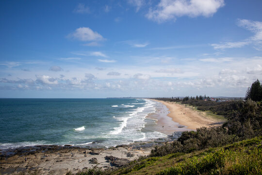 Landscape photo of the beach from point cartwright hill