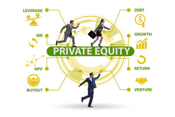 Businessman in private equity concept