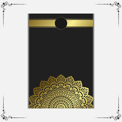 Mandala template with elegant, classic elements. Great for invitation, flyer, menu, brochure, background Premium Vector