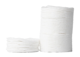 Cotton pads for skin isolated on white background