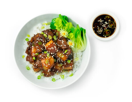Braised Pork Belly Caramelised on Rice