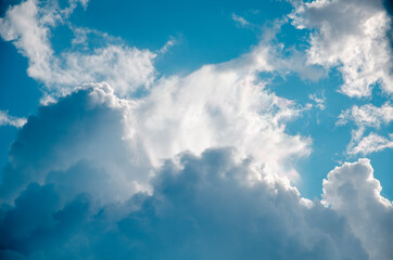 Dramatic cloudscape. Sky background with gray clouds
