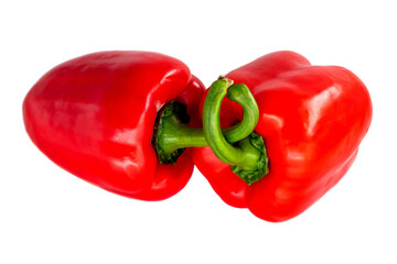 Sweet red bell pepper. Peppers symbolize love on Valentine's Day
