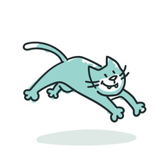 Blue Cat: jumping (No. 5)