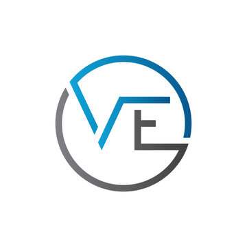 Initial Circle VE Letter Logo Creative Typography Vector Template. Creative  Letter VE Logo Vector. Stock Vector | Adobe Stock