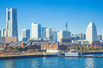 横浜みなとみらいの都市風景