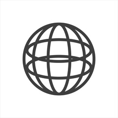 The globe icon. Globe symbol. Flat Vector illustration