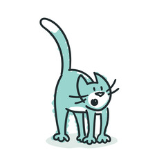 Blue Cat: attentive (No. 7)