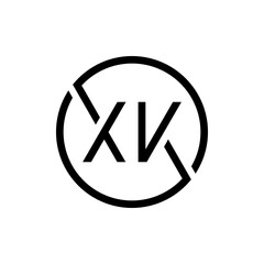 Creative Circle Letter XK Logo Design Vector Template. Initial Linked Letter XK Logo Design