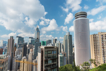Obraz premium Skyline of downtown of Hong Kong city