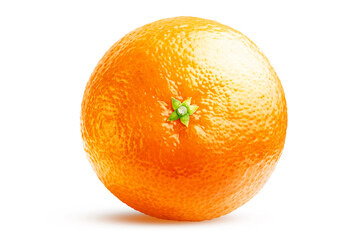 Ripe orange isolated on white background with clipping path.