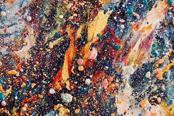 Color texture. Hand drawn oil painting on canvas. Abstract art background.  Modern, contemporary...