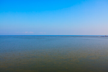 Estuary and sea . Budaki Lagoon and Black Sea