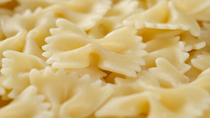 italian pasta farfalle close up