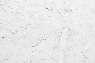 Deurstickers White wall texture rough background abstract concrete floor. The wall panel has a beautiful pattern that is empty. © Ton Photographer4289