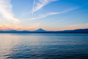 神奈川県江ノ島からの富士山