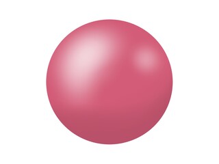 Pink ball. Illustration for icon or clip art.
