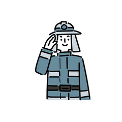 消防士として働く30代の男性