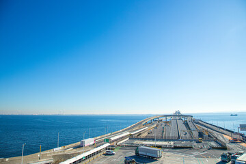 【千葉県】東京湾アクアライン　海ほたる周辺の風景