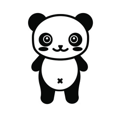 editable line, stroke, face. Hand Drawn vector illustration character. cute pet animal. Doodle cartoon style. Funny baby kids print. Outline symbol. Isolated vector illustration. Kawaii animal