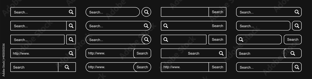 Poster big set loading icons. loading. load. progress bar for upload download round process. website loadin