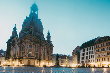 DRESDEN, GERMANY - July 23, 2017: Street view of downtown Dresden, Germany